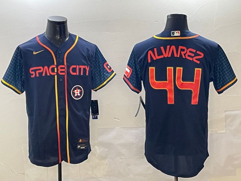 Men Houston Astros #44 Alvarez Blue City Edition Elite 2025 Nike MLB Jersey style 5->houston astros->MLB Jersey